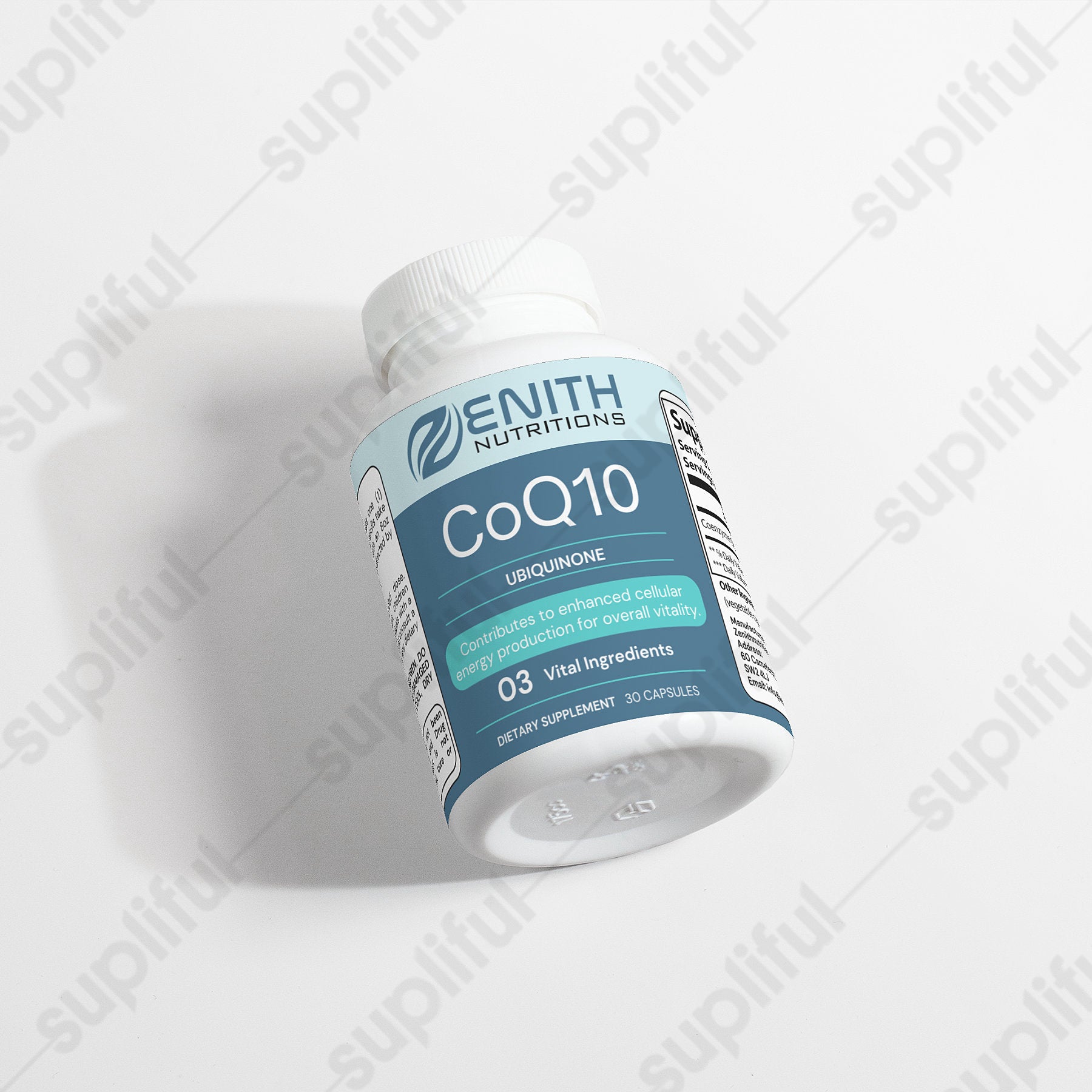 CoQ10 Ubiquinone (Essential for producing ATP, the body's major energy source)