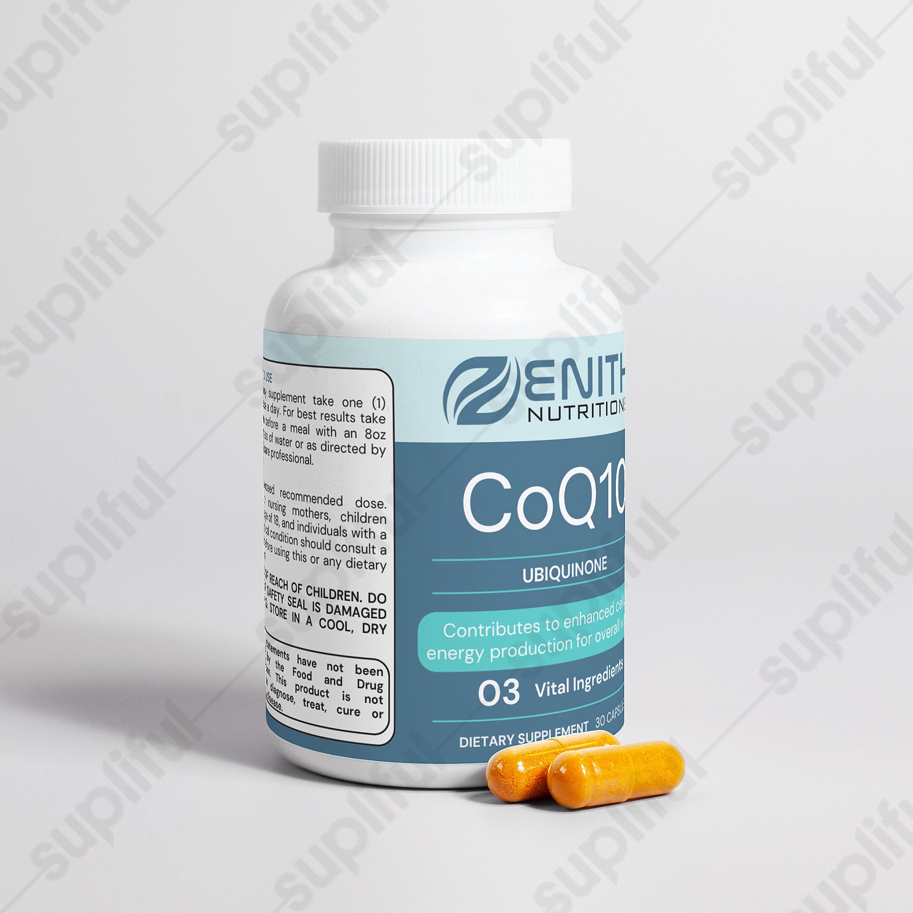 CoQ10 Ubiquinone (Essential for producing ATP, the body's major energy source)